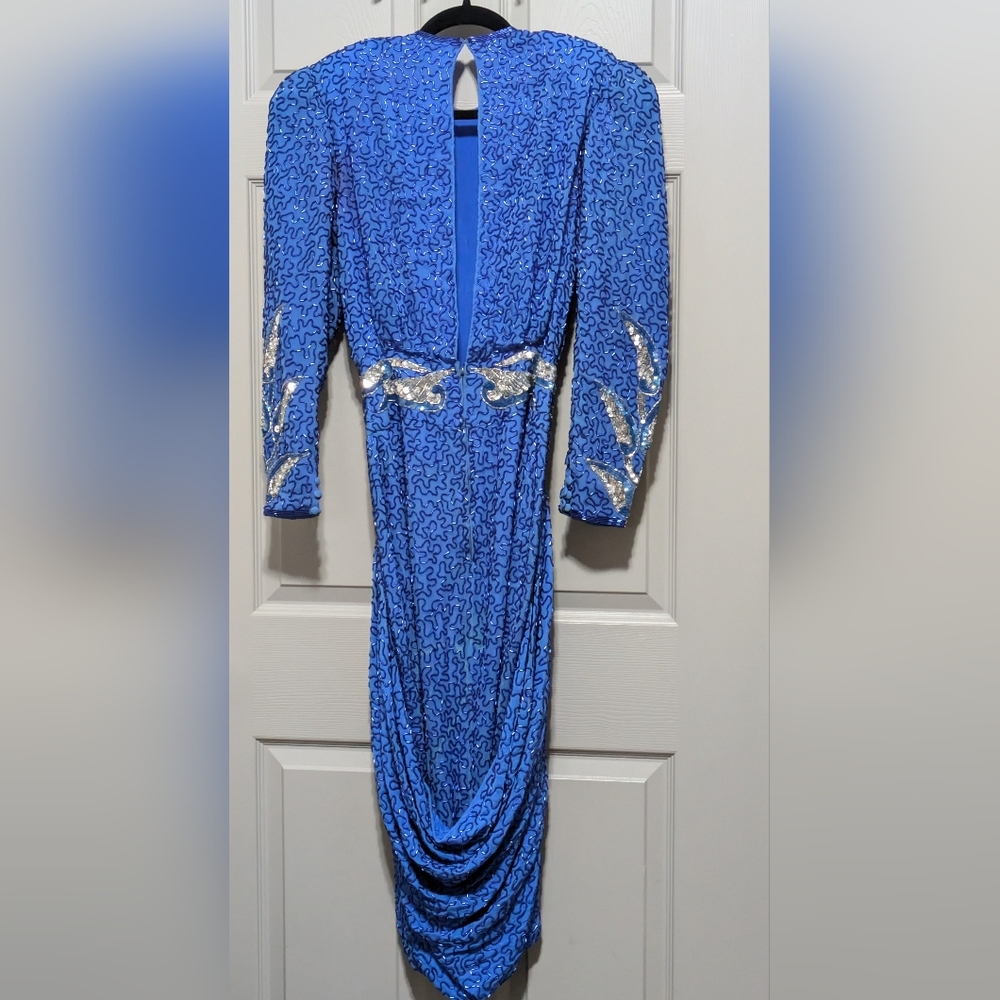 Vintage 80s Stephen Yearich Sequin and Beaded Dress Size S/M - Picture 7 of 8